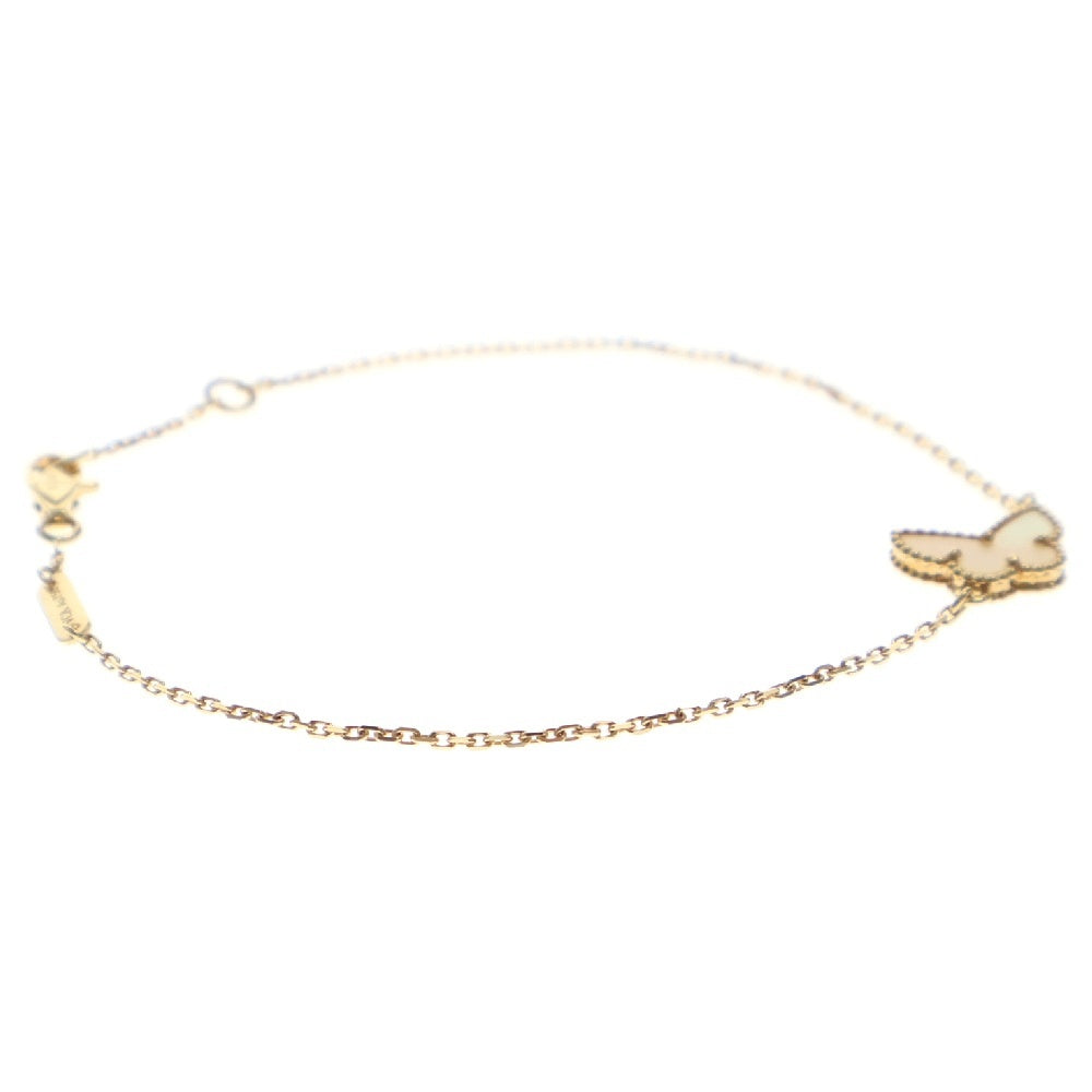 Van Cleef & Arpels(ヴァンクリーフアンドアーペル) スウィートアルハンブラ パピヨン マザーオブパール ブレスレット 750YG イエローゴールド ジュエリー アクセサリー