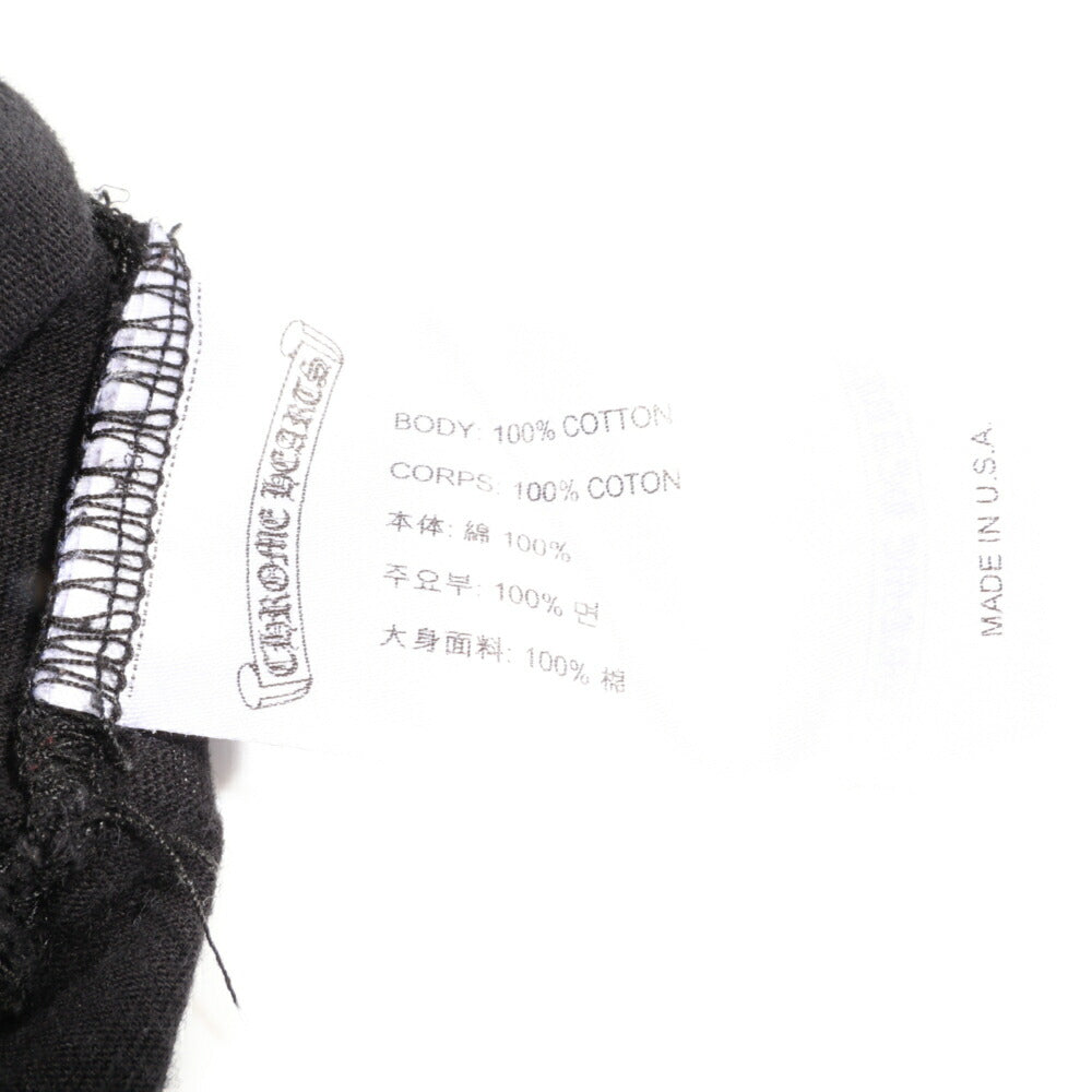 CHROME HEARTS(クロムハーツ) T-BAR バックホースシュープリント ロゴ長袖Tシャツ ブラック ロンT