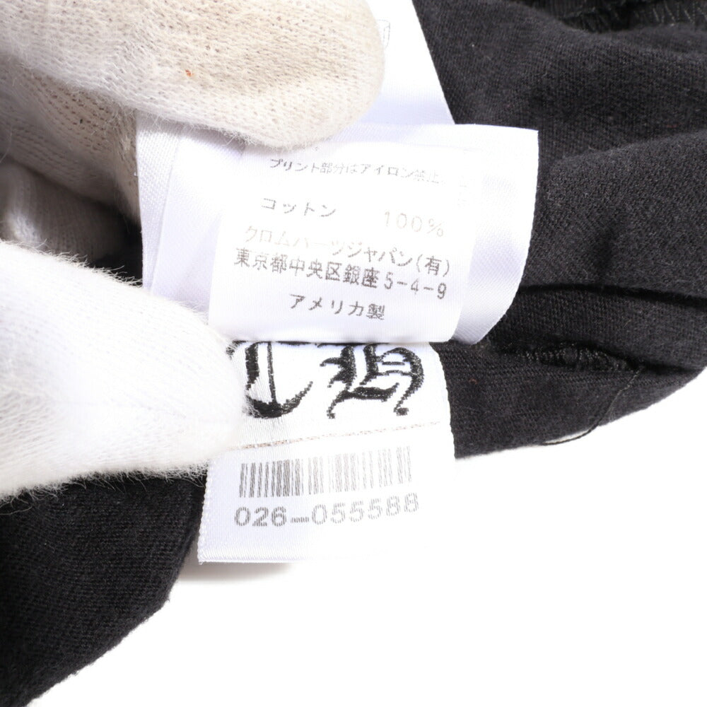 CHROME HEARTS(クロムハーツ) T-BAR バックホースシュープリント ロゴ長袖Tシャツ ブラック ロンT