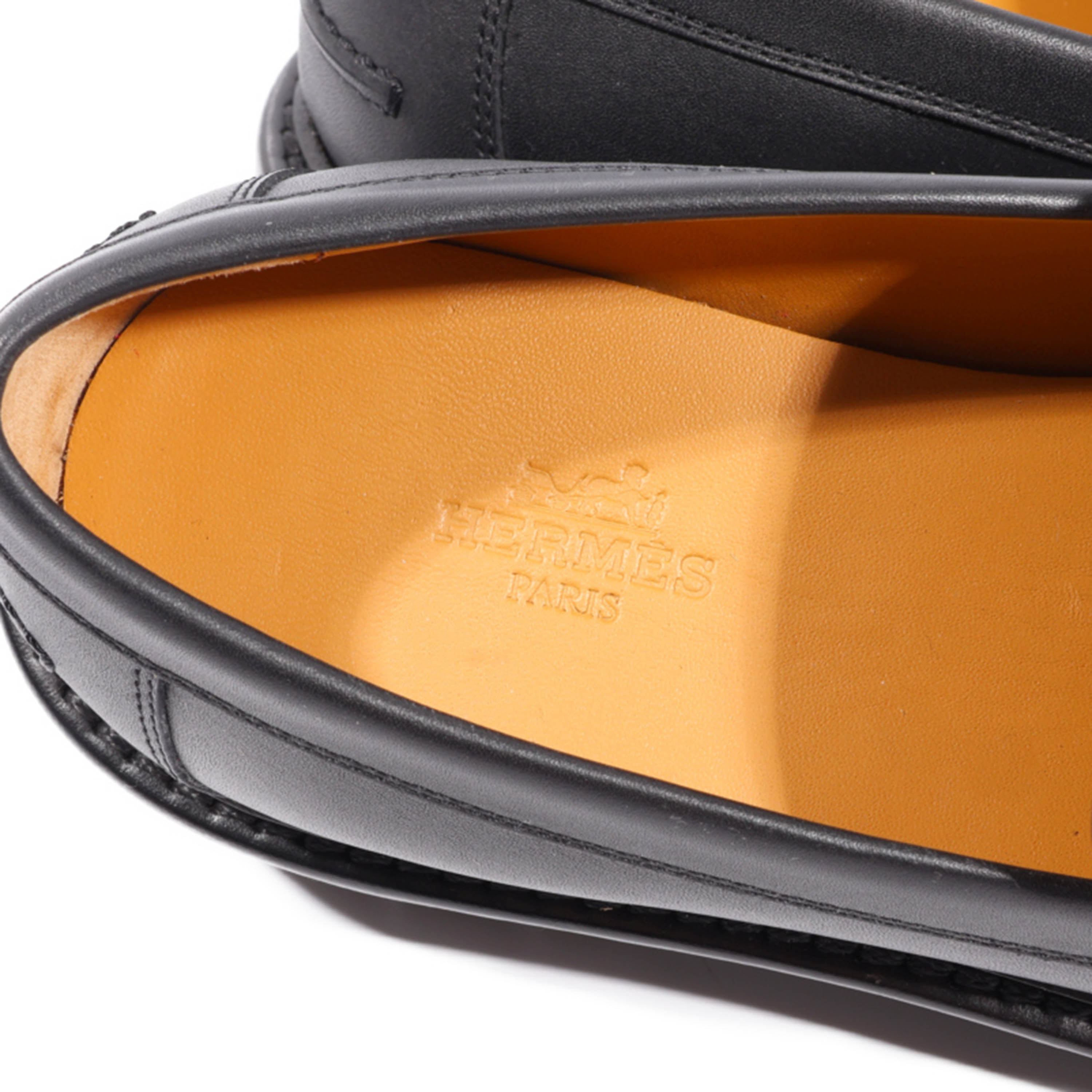 HERMES(エルメス) ケリーバックル モカシン アイコン ローファー ブラック レザー 36 1/2 レディース シューズ