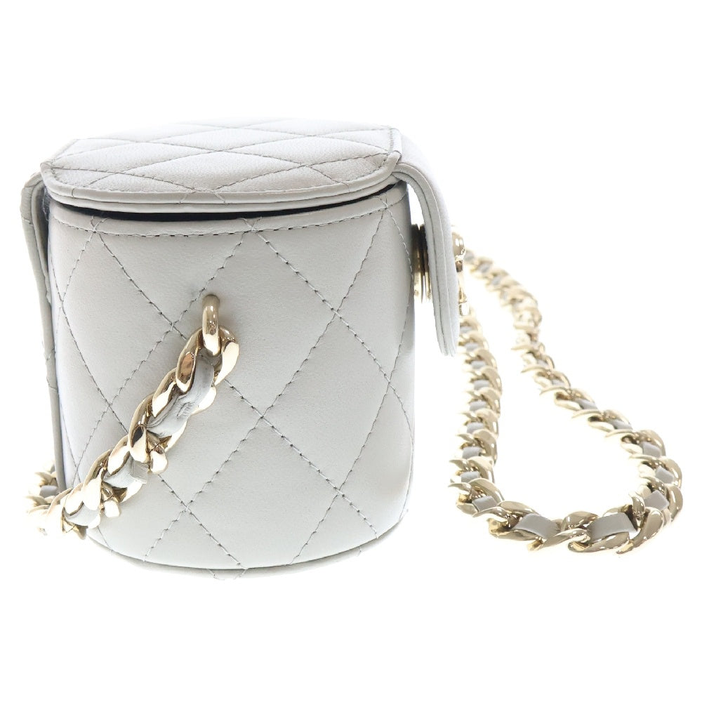 CHANEL(シャネル) バニティ チェーンショルダーバッグ グレー ミニバッグ ショルダーバッグ ゴールド金具