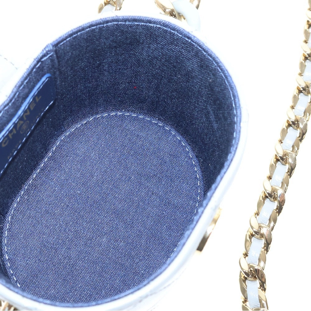 CHANEL(シャネル) バニティ チェーンショルダーバッグ グレー ミニバッグ ショルダーバッグ ゴールド金具