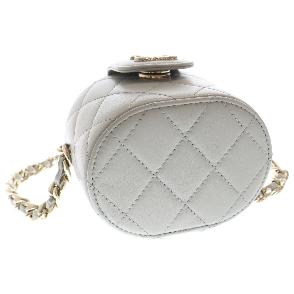 CHANEL(シャネル) バニティ チェーンショルダーバッグ グレー ミニバッグ ショルダーバッグ ゴールド金具