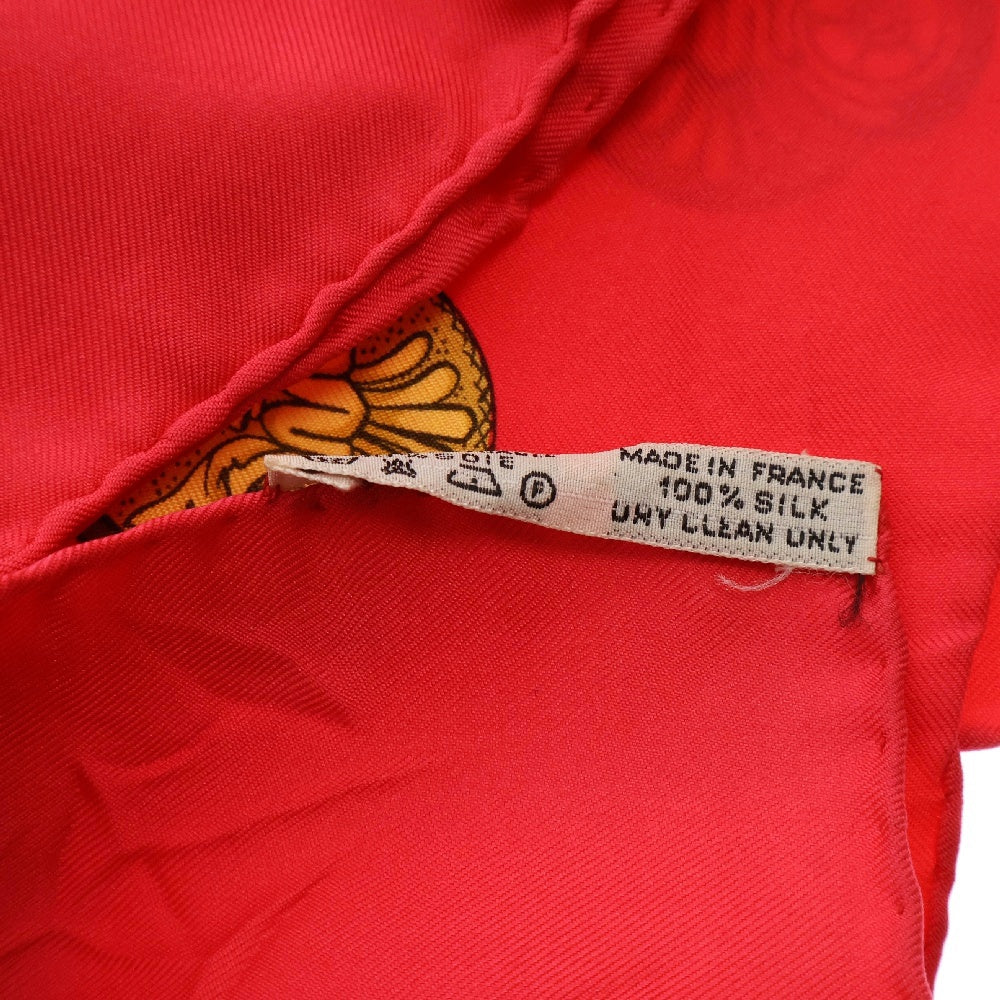 HERMES(エルメス) カレ90 スカーフ GRAND UNIFORME グランユニフォーム 壮大な制服 レッド×マルチカラー シルク