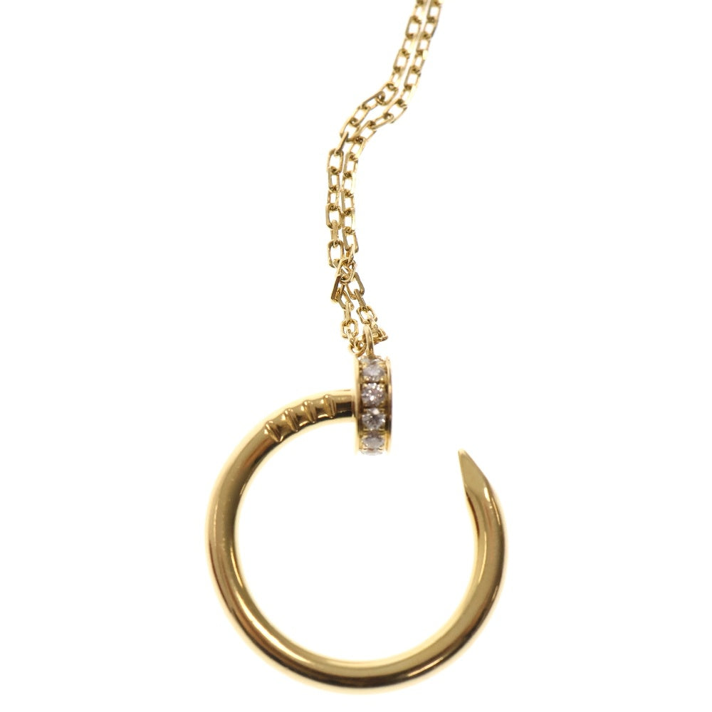 Cartier(カルティエ) ジュスト アン クル ダイヤモンド ネックレス Au750 YG イエローゴールド チェーン ペンダント