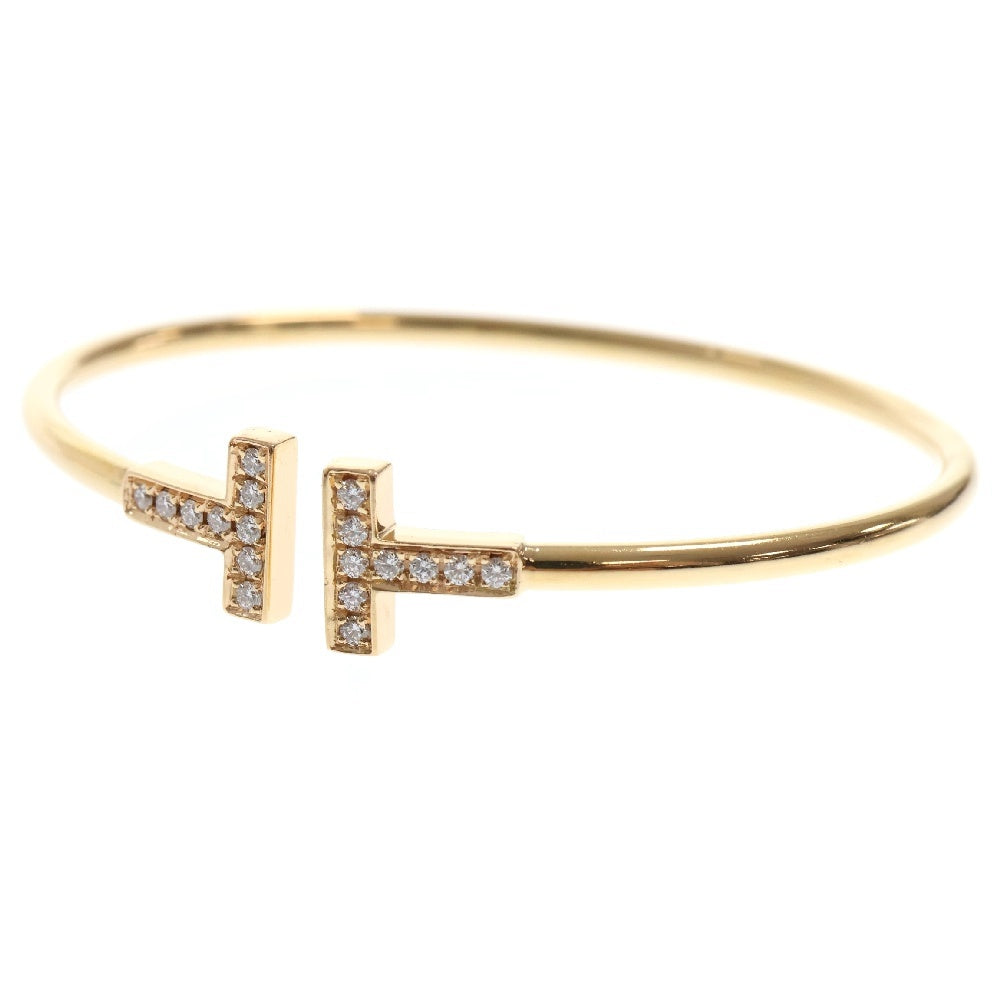TIFFANY&Co(ティファニー) Tワイヤー ブレスレット ダイヤモンド Au750 PG ピンクゴールド バングル ジュエリー