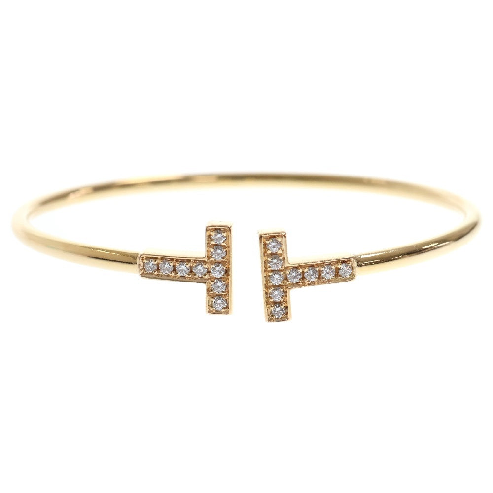 TIFFANY&Co(ティファニー) Tワイヤー ブレスレット ダイヤモンド Au750 PG ピンクゴールド バングル ジュエリー