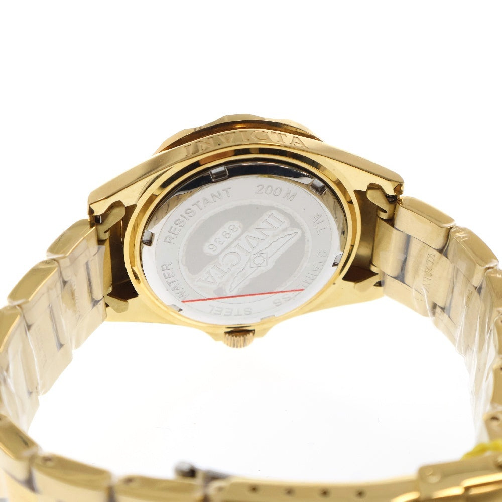 Invicta(インビクタ) ダイバーコレクション 黒文字盤 ゴールド GP/QZ クォーツ 腕時計