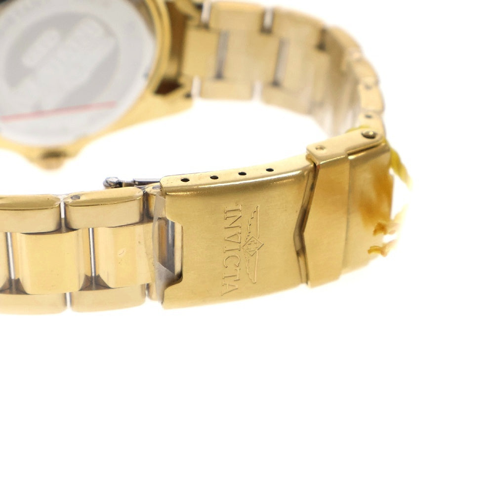 Invicta(インビクタ) ダイバーコレクション 黒文字盤 ゴールド GP/QZ クォーツ 腕時計