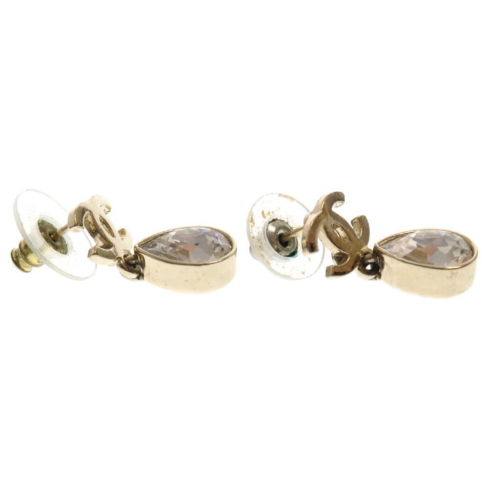 CHANEL(シャネル) ココマーク メタル ラインストーン ピアス ゴールド GP A22C アクセサリー