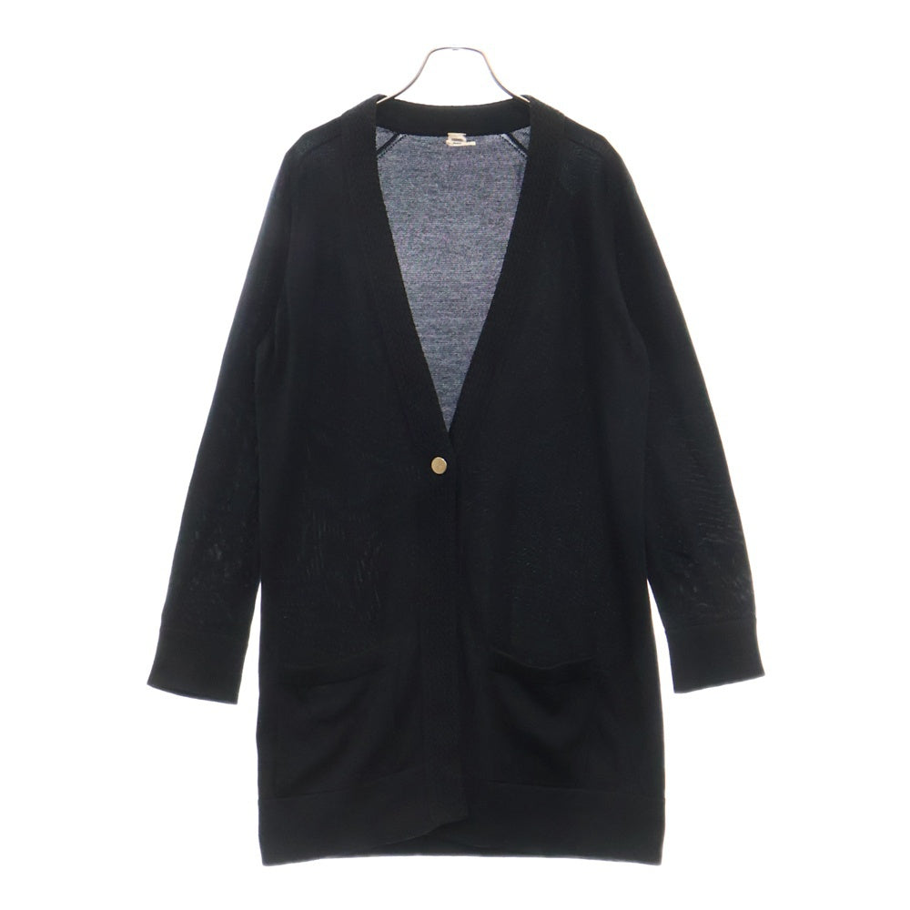 HERMES(エルメス) コットン×シルクニットカーディガン ブラック レディース