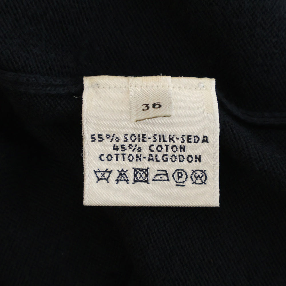 HERMES(エルメス) コットン×シルクニットカーディガン ブラック レディース