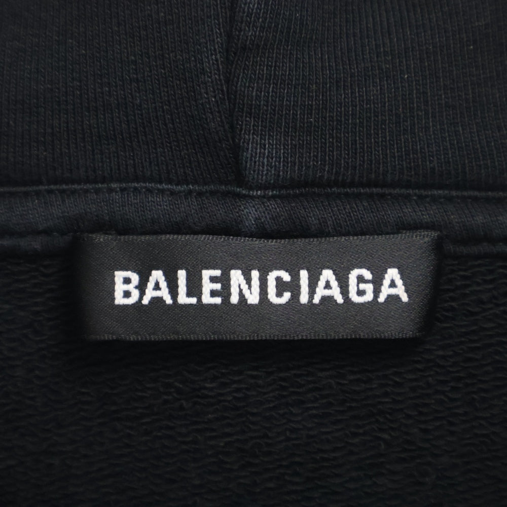 BALENCIAGA(バレンシアガ) 17AW バックロゴプルオーバーパーカー ブラック 508184