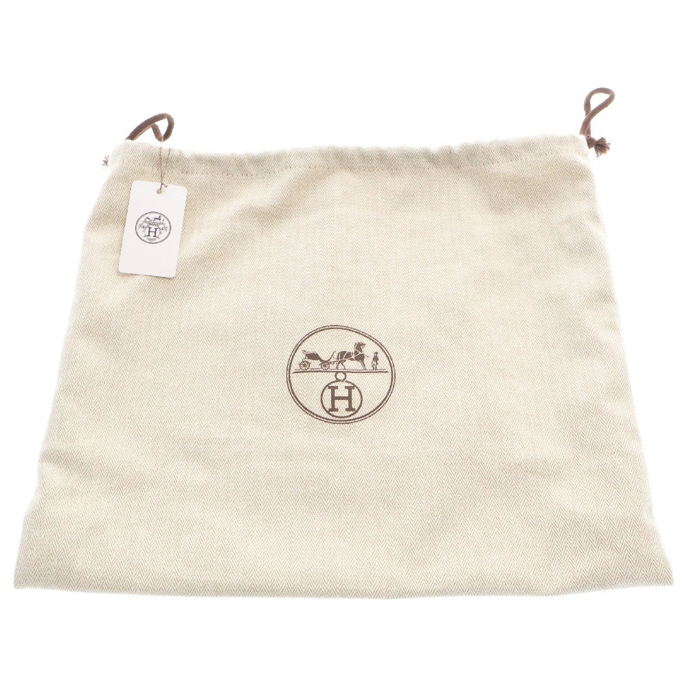 HERMES(エルメス) バリュソワ ハンドバッグ ブラウン シルク×レザー B刻印 シルバー金具