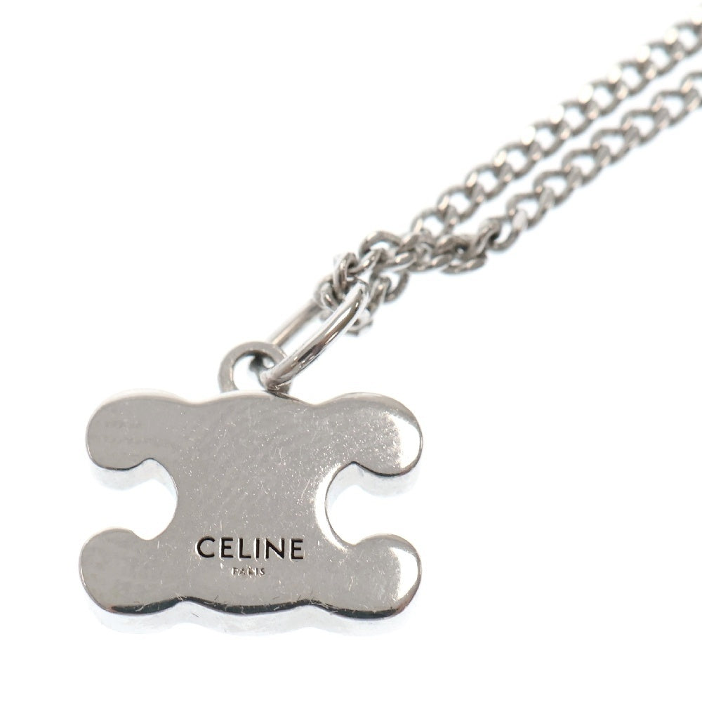 CELINE(セリーヌ) トリオンフモチーフ ラインストーンネックレス シルバー