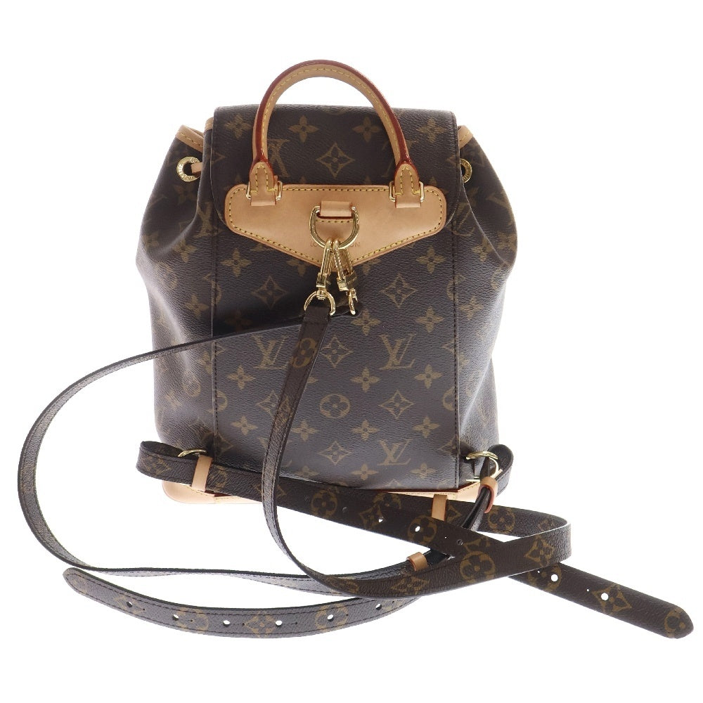 LOUIS VUITTON(ルイヴィトン) モノグラム モンスリPM バックパック リュック ブラウン PVCレザー RFID M11198