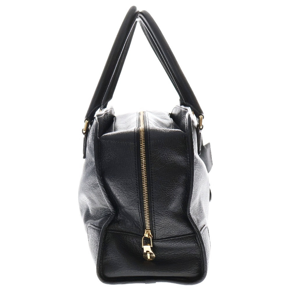 LOEWE(ロエベ) アマソナ35 ハンドバッグ ブラック レザー ゴールド金具 ボストンバッグ