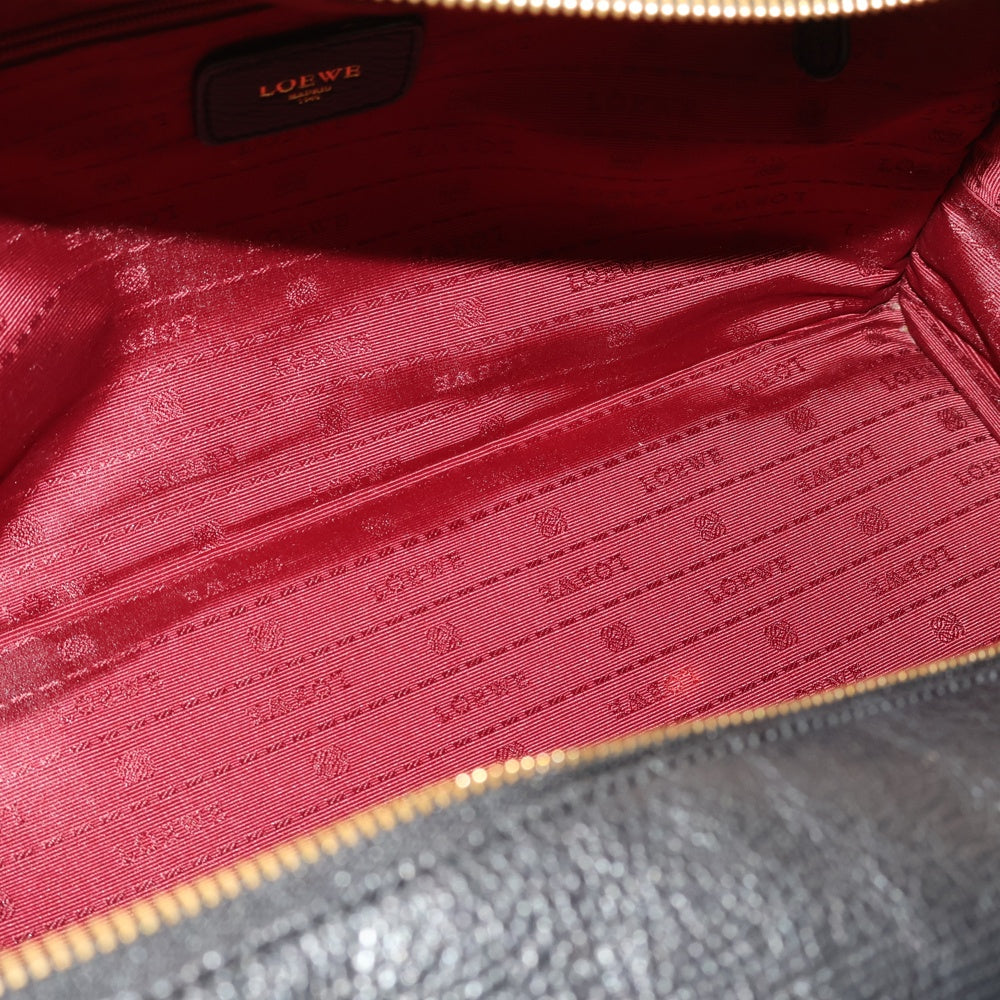 LOEWE(ロエベ) アマソナ35 ハンドバッグ ブラック レザー ゴールド金具 ボストンバッグ