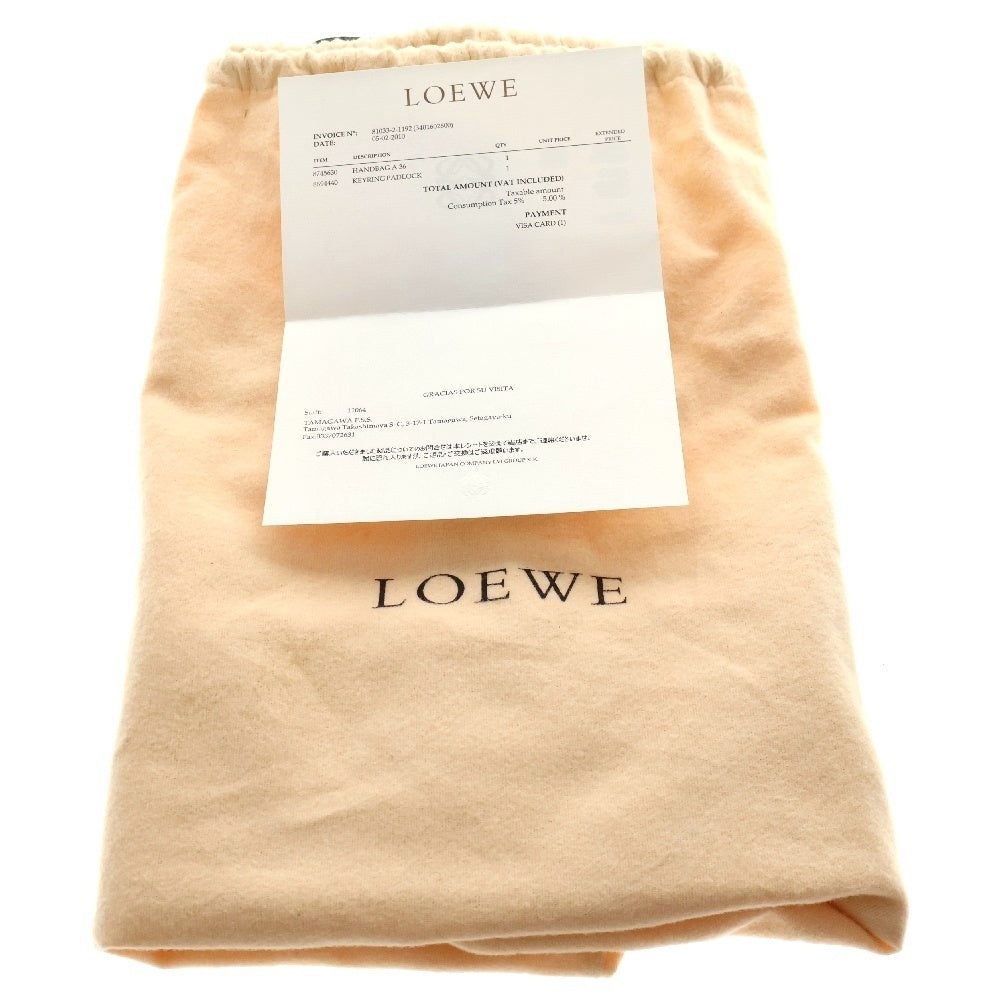 LOEWE(ロエベ) アマソナ35 ハンドバッグ ブラック レザー ゴールド金具 ボストンバッグ