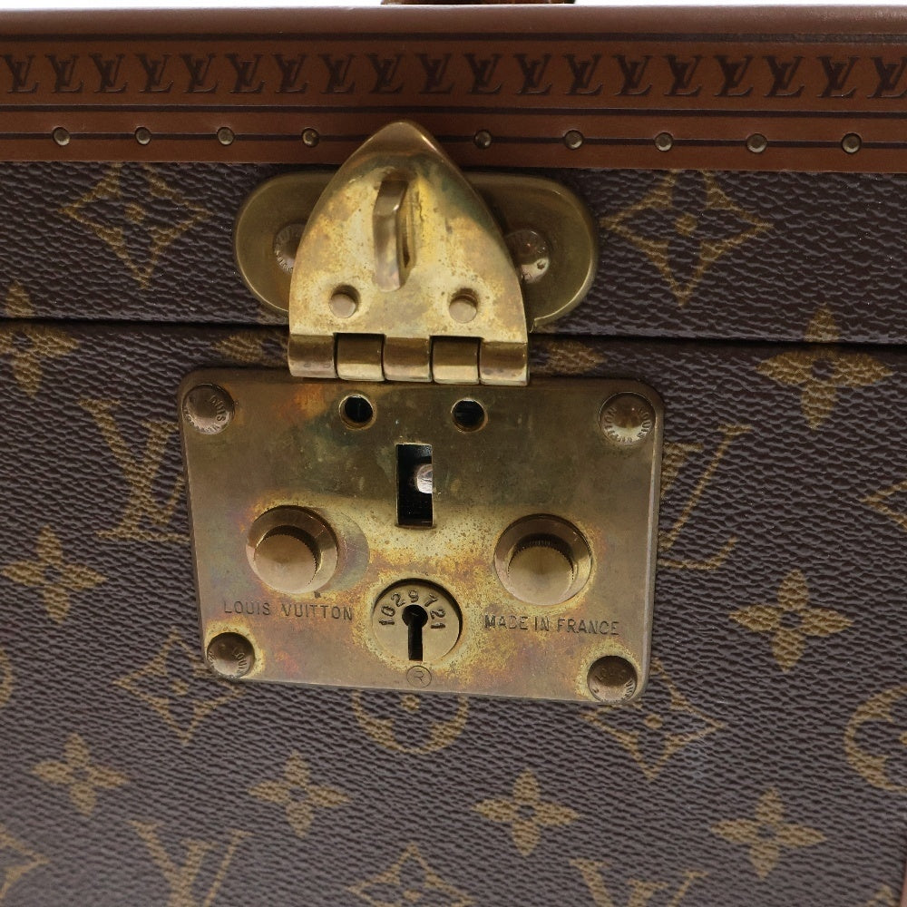 LOUIS VUITTON(ルイヴィトン) モノグラム ボワット・フラコン M21828 ブラウン PVC トランク メイクボックス ハンドバッグ バニティ