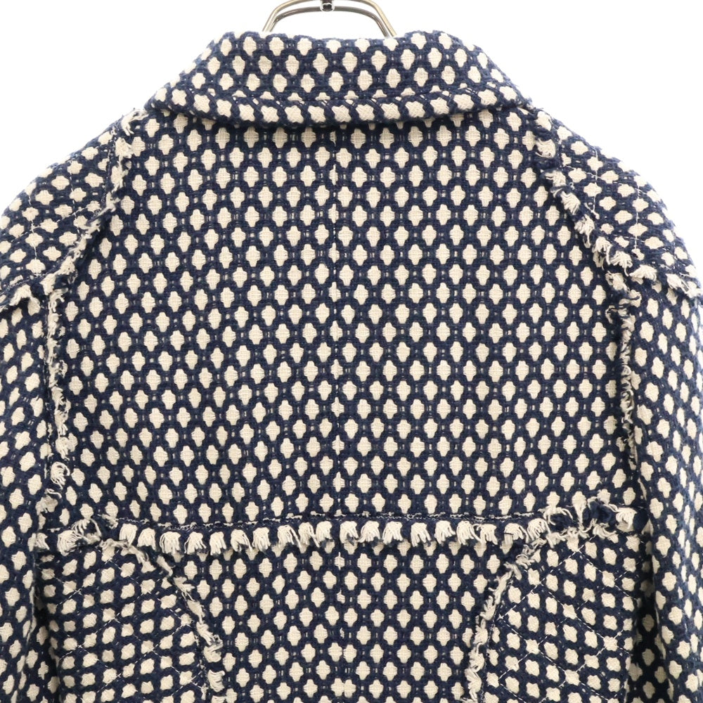 CHANEL(シャネル) 08SS ツイードジップアップジップコート ワンピース ネイビー レディース P32956V23394