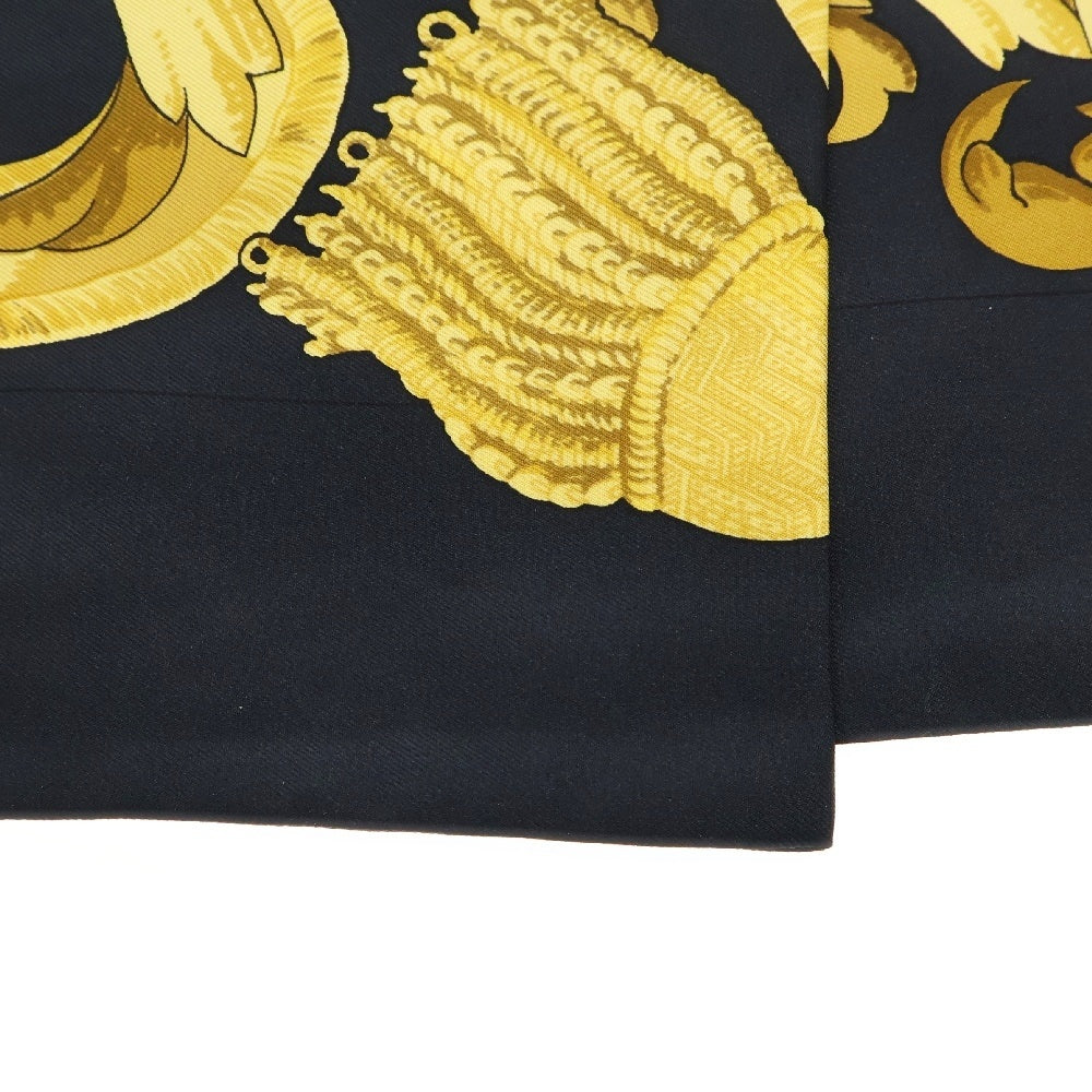 HERMES(エルメス) シルク スカーフ ボウタイ ネイビー×イエロー