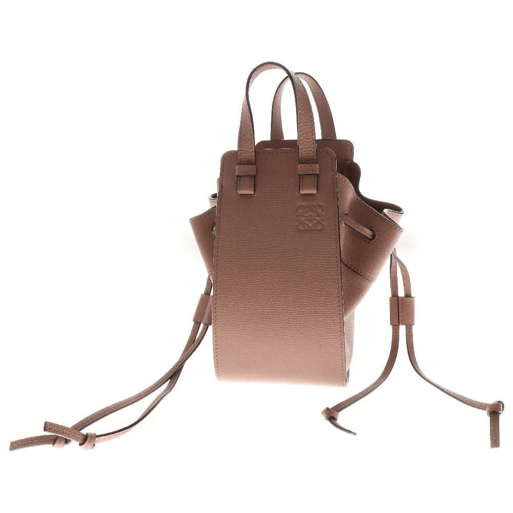 LOEWE(ロエベ) Hammock ハンモック ドローストリングミニ 2WAYレザーハンドバッグ ショルダーバッグ ピンク