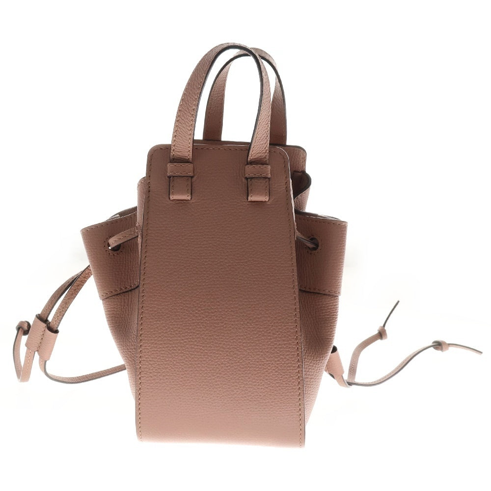 LOEWE(ロエベ) Hammock ハンモック ドローストリングミニ 2WAYレザーハンドバッグ ショルダーバッグ ピンク