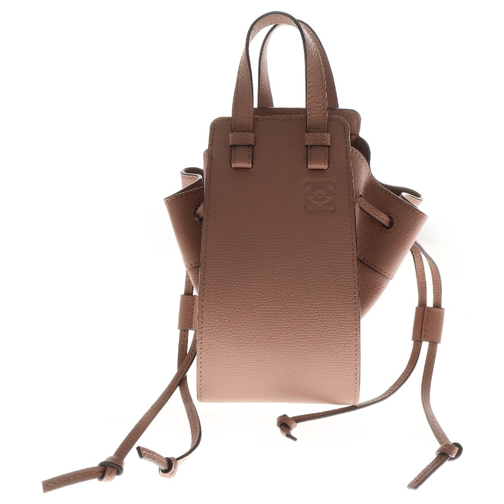 LOEWE(ロエベ) Hammock ハンモック ドローストリングミニ 2WAYレザーハンドバッグ ショルダーバッグ ピンク