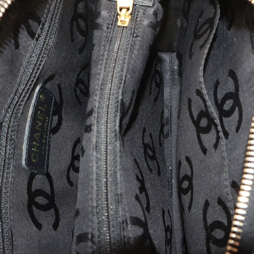 CHANEL(シャネル) ワイルドステッチ ハンドバッグ ブラック カーフスキン ゴールド金具 ココマーク
