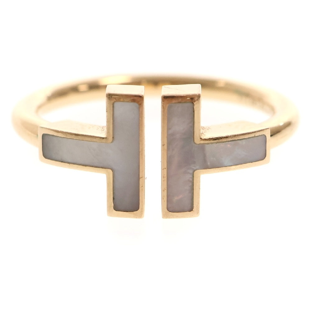 TIFFANY&Co(ティファニー) Tワイヤー リング ホワイトシェル 750 K18PG ピンクゴールド 指輪 ジュエリー
