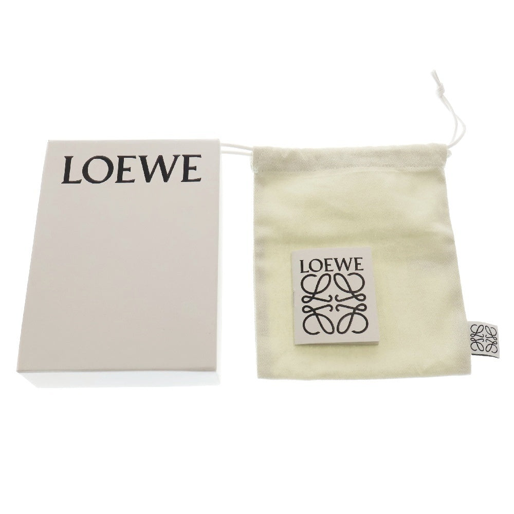 LOEWE(ロエベ) アナグラム トライフォールド ウォレット ブラック レザー シルバー金具 財布