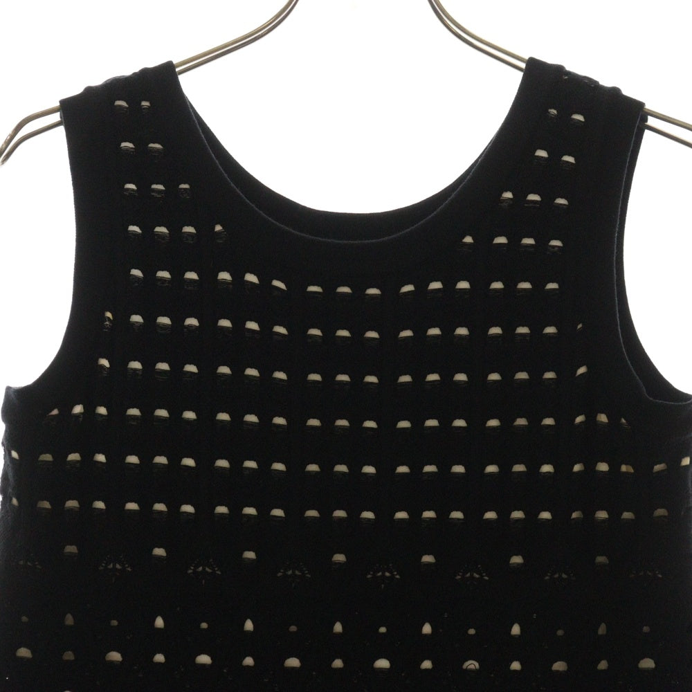CHANEL(シャネル) ココマーク レース編み ノースリーブワンピース ブラック レディース P43418W05085