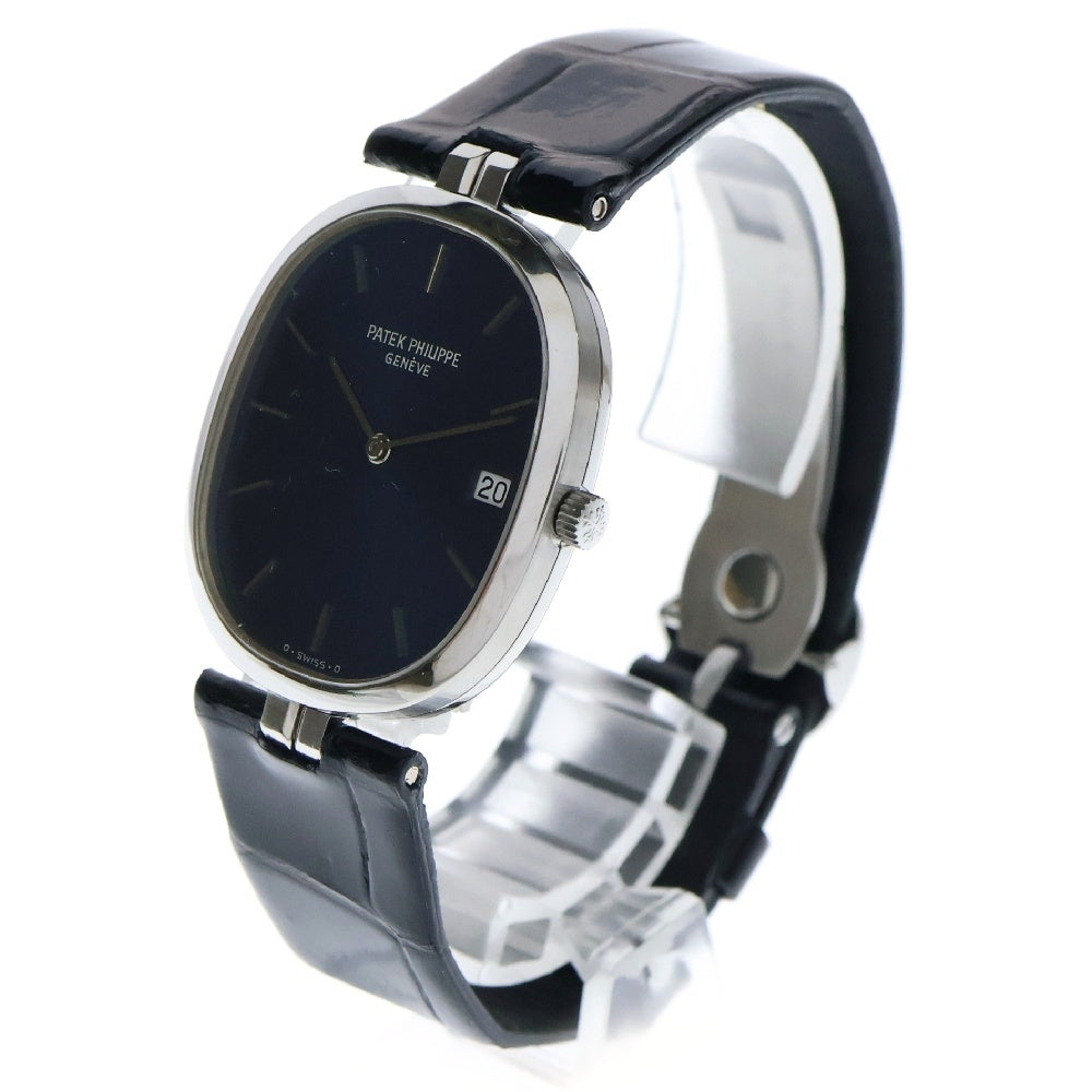 PATEK PHILIPPE(パテックフィリップ) ゴールデンエリプス 青文字盤 ステンレス クォーツ SS/QZ 3930A メンズ 腕時計