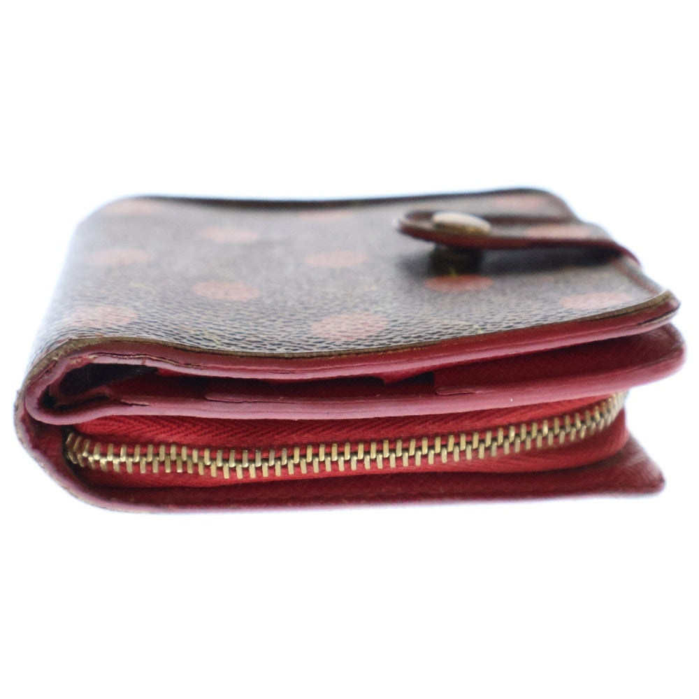 LOUIS VUITTON(ルイヴィトン) モノグラム チェリー コンパクトジップ 二つ折り財布 ブラウン PVC ゴールド金具 M95005
