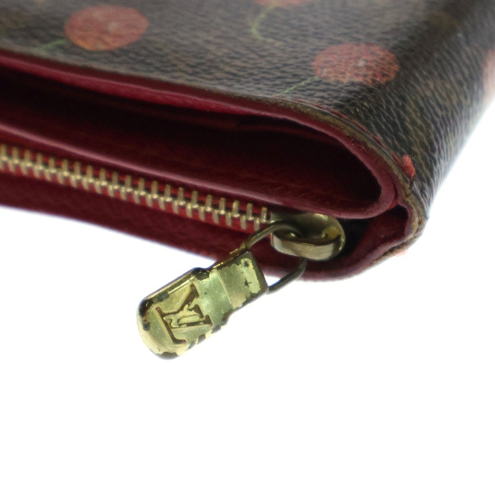 LOUIS VUITTON(ルイヴィトン) モノグラム チェリー コンパクトジップ 二つ折り財布 ブラウン PVC ゴールド金具 M95005