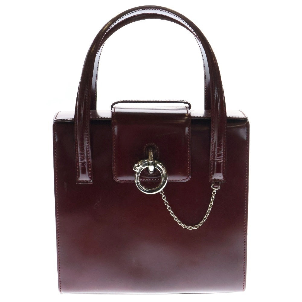 Cartier(カルティエ) パンテール マストライン レザー ハンドバッグ ボルドー