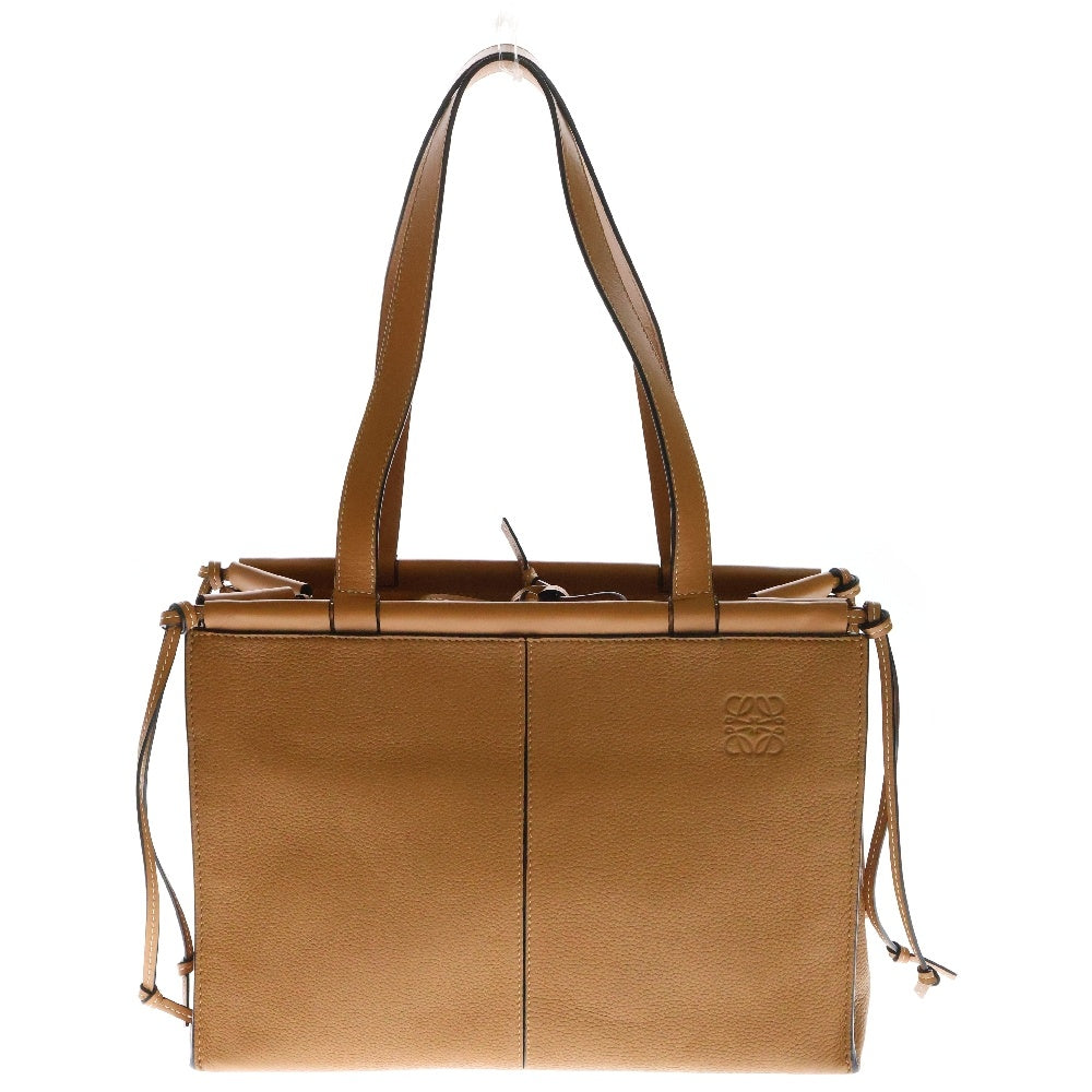 LOEWE(ロエベ) クッショントート スモール ブラウン レザー ハンドバッグ