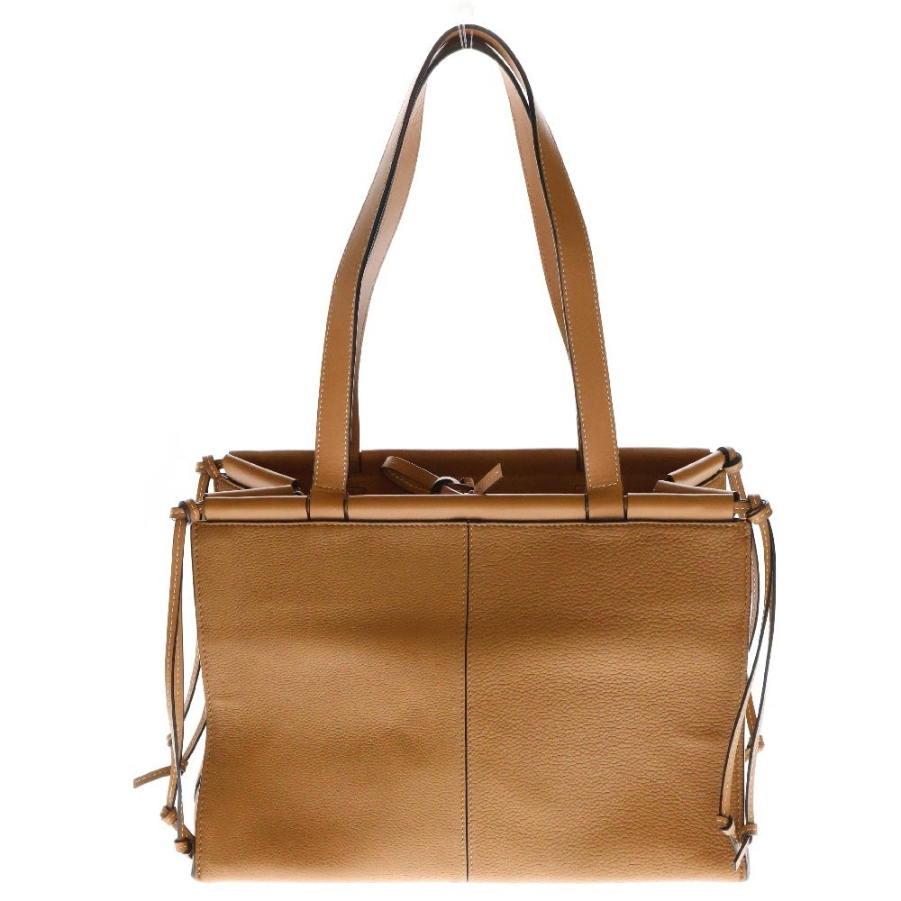 LOEWE(ロエベ) クッショントート スモール ブラウン レザー ハンドバッグ