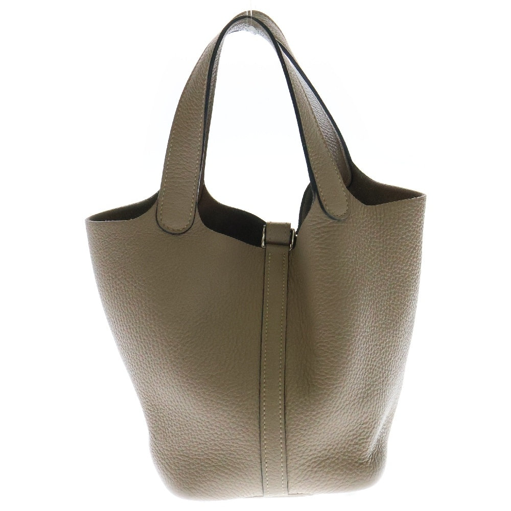 HERMES(エルメス) ピコタンPM トゥルティールグレー トリヨンクレマンス シルバー金具 ハンドバッグ □N刻印