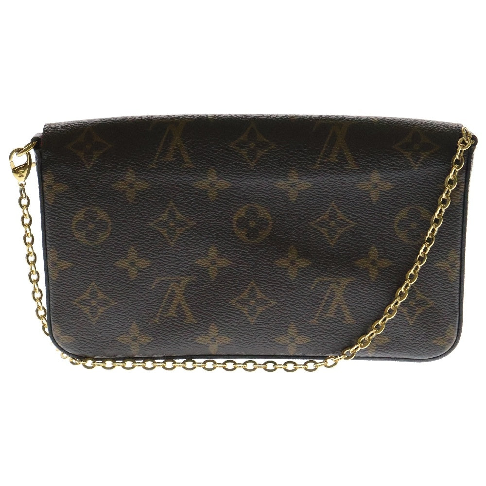 LOUIS VUITTON(ルイヴィトン) モノグラム ポシェット・フェリシー ウォレットチェーン ショルダーバッグ ブラウン PVCレザー M81896