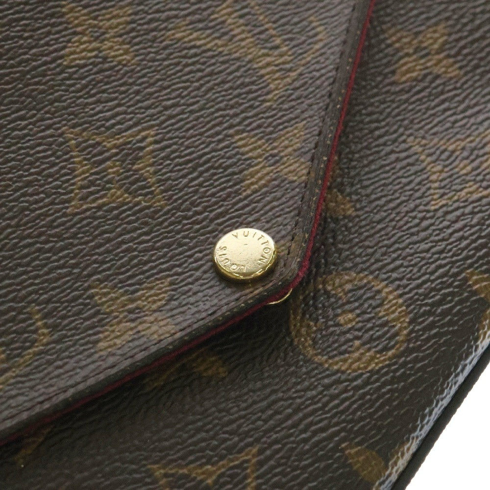 LOUIS VUITTON(ルイヴィトン) モノグラム ポシェット・フェリシー ウォレットチェーン ショルダーバッグ ブラウン PVCレザー M81896
