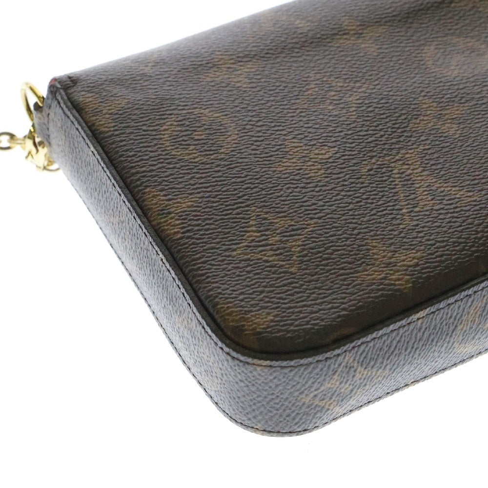 LOUIS VUITTON(ルイヴィトン) モノグラム ポシェット・フェリシー ウォレットチェーン ショルダーバッグ ブラウン PVCレザー M81896