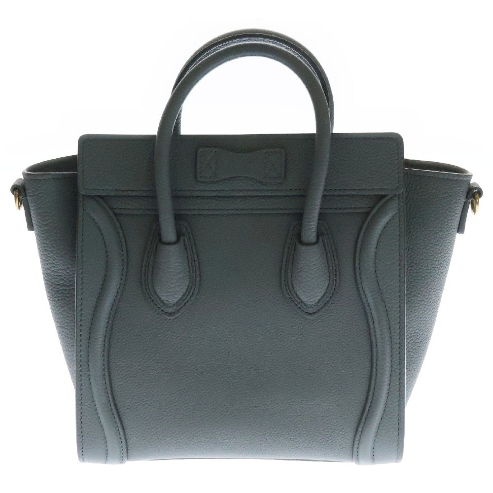 CELINE(セリーヌ) ラゲージ ナノショッパー ハンドバック グレー レザー