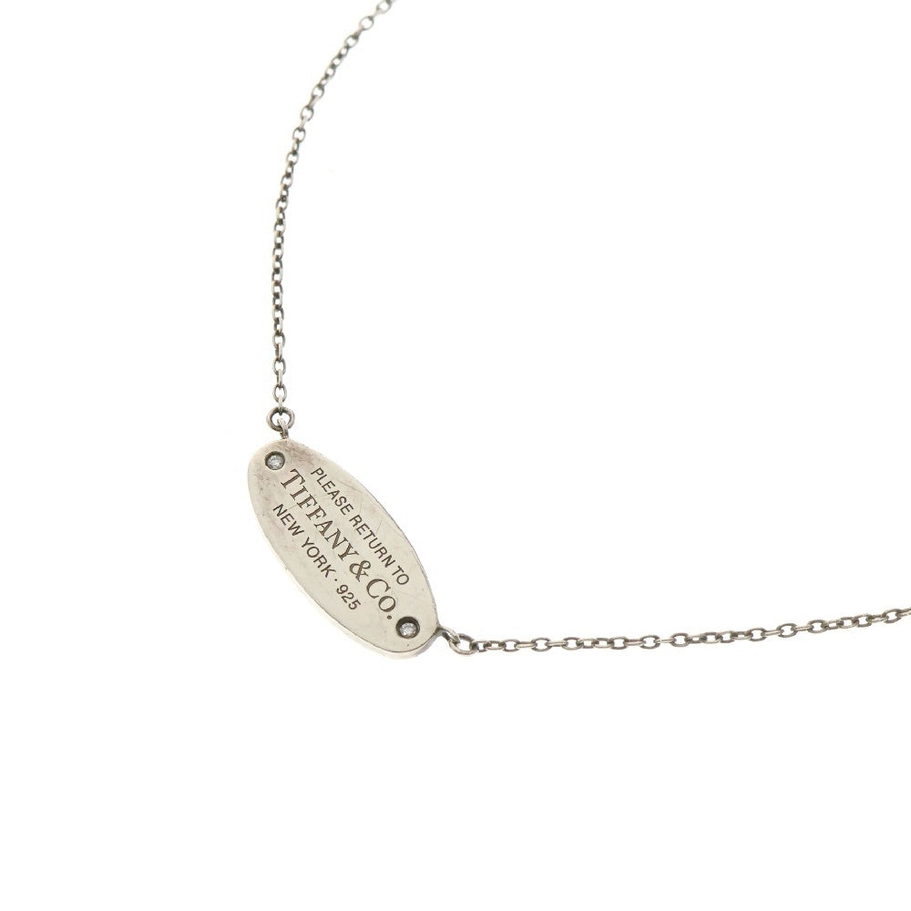 TIFFANY&Co(ティファニー) リターン トゥ オーバル IDタグ ダイヤモンド 2P ネックレス シルバー アクセサリー