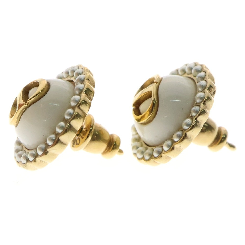 Christian Dior(クリスチャンディオール) Petit CD ピアス クリップオン パール ゴールド×ホワイト アクセサリー