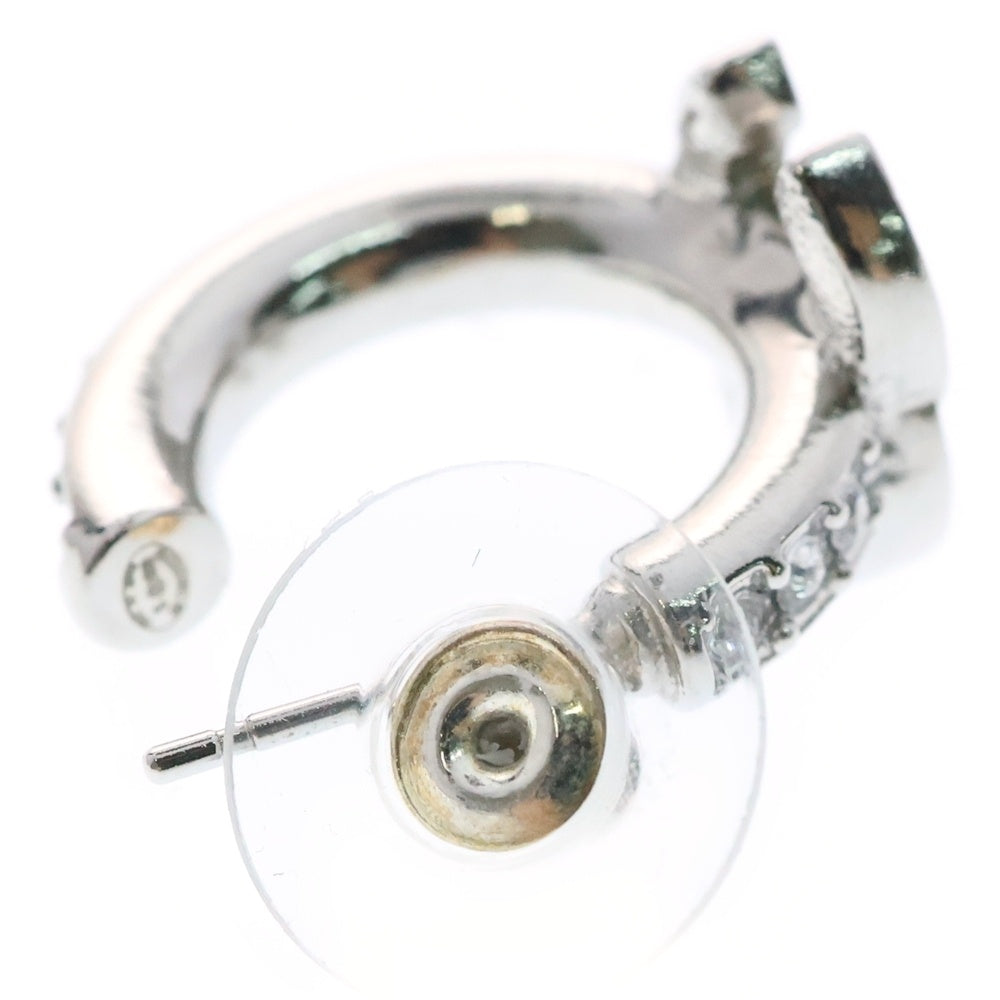 CHANEL(シャネル) ココマーク ラインストーン フープピアス B25S メタル シルバー アクセサリー