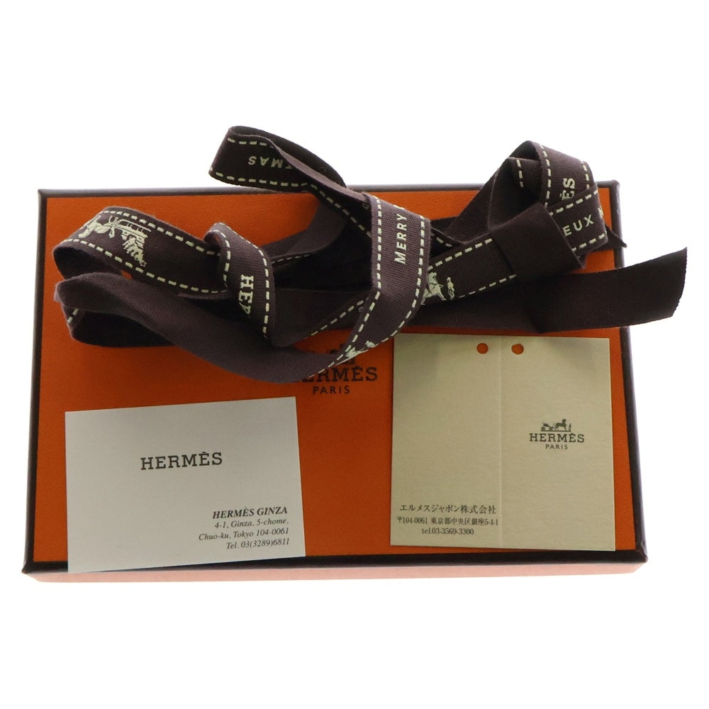 HERMES(エルメス) カルヴィ デュオ シェーブル エトゥープ コインケース 財布 シルバー金具 W刻印 ブラウン