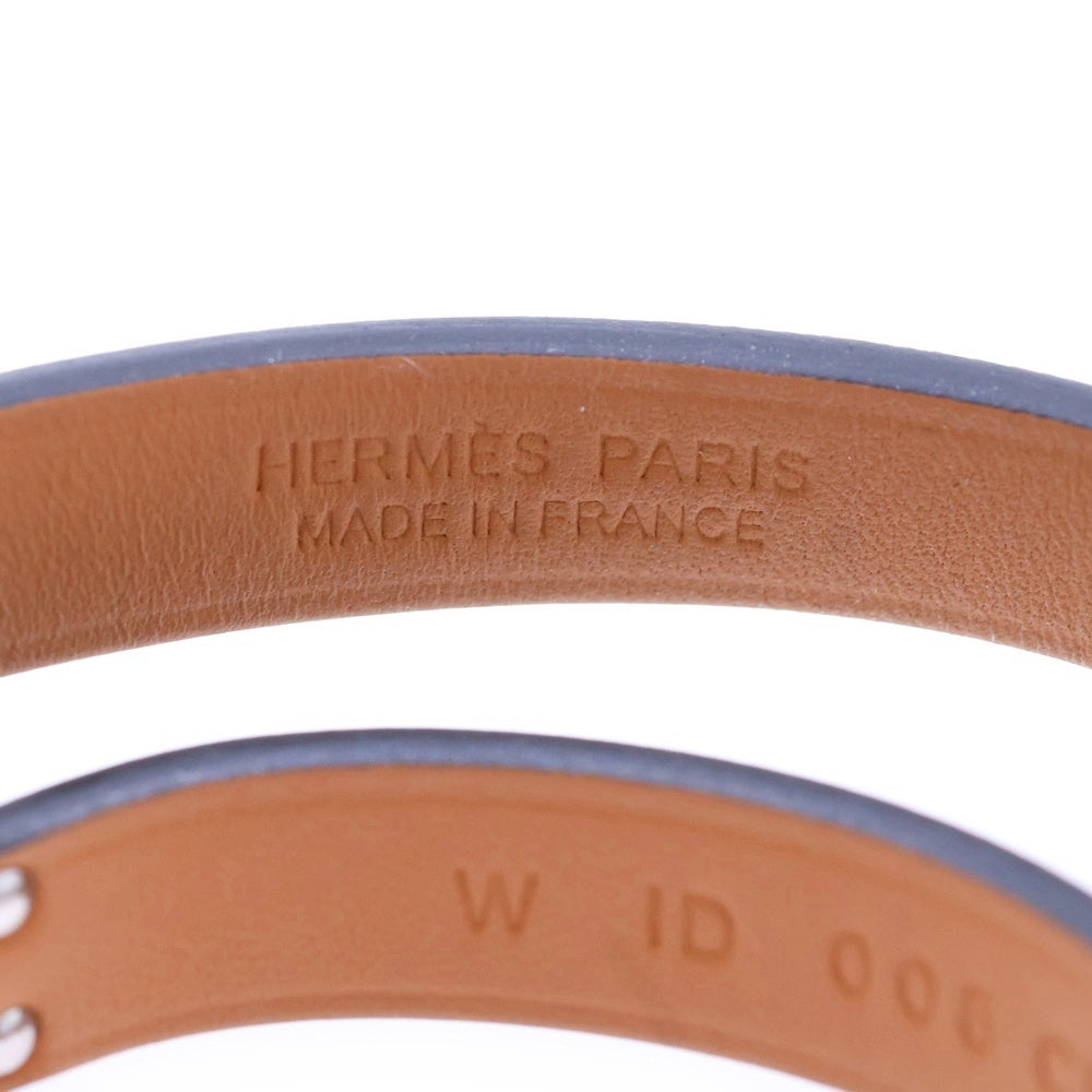 HERMES(エルメス) ミニ・ケリー ブレスレット レザー シルバー金具 ブラック W刻印