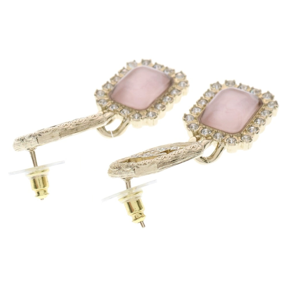 CHANEL(シャネル) B23K ココマーク ラインストーン ピアス イヤーアクセサリー ピンク×ゴールド